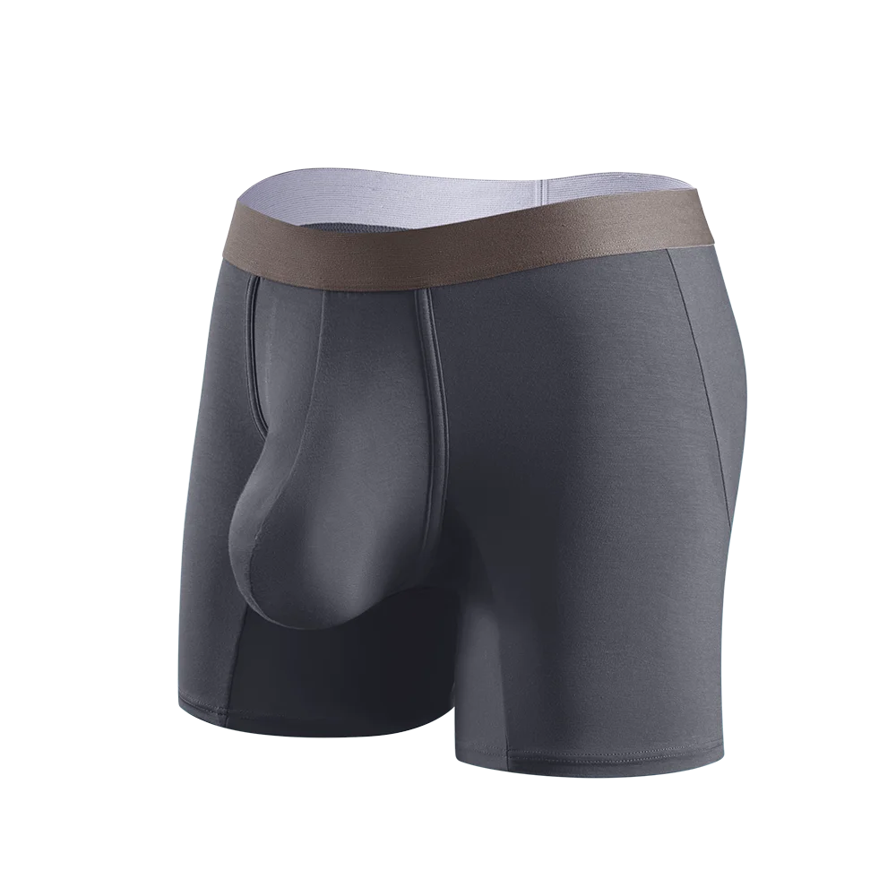 Large bag flat corner pants, long men's underwear sports shorts