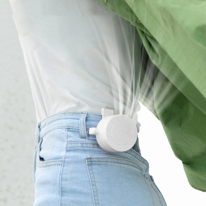 Mini Clip Fan Hanging Waist Neck Fan Girl Electric Air Cooling Fan 900mah USB Leafless Fan 3 Speeds Portable Cooler Air