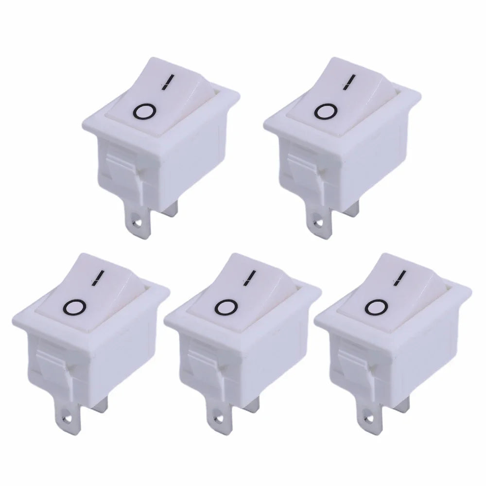 5/15Pcs Push Button Switch 21x15mm SPST 2Pin 6A 250V KCD11 Snap-in on/Off Rocker Boat Home Motorcycle Switch Black Red White