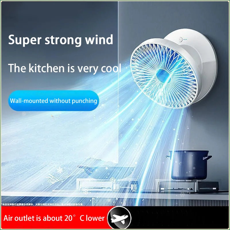 Lenovo 5000mAh 3IN1 Rechargeable Multifunctional Portable Fan Wall Mounted Fan 90° Folding Fan 4 Gears With Warm Night Light