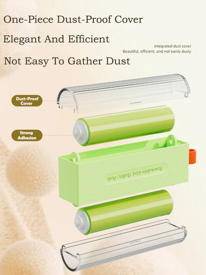 Washable Pet Hair Remover Dual-Sided Silicone Roller With Dust-Proof Cover Portable For Clothes Efficient Dust Fur Cleaning Tool