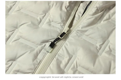 Winter white down jacket men's graphene self heating windproof pleated hooded down jacket casual warm down jacket men's coat