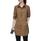 Women Shirt Solid Color Long Sleeve Single Breasted Turndown Collar Loose Streetwear Spring Summer OL Basic Shirt Blouse