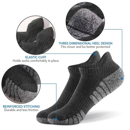 3 Pairs Professional Running Sports Fitness Ankle Socks Men's Towel Socks Outdoor Sports Short Socks Men And Women Socks GIFRS