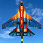 HTMCK Fighter Jet Kite 45cm Large Plane Kite With 100m Line Handle Outdoor Sport Flying Kites For Kids Adults Beach Park Easy To