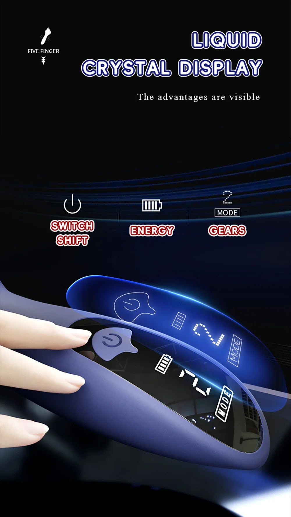 Glans Trainer for Men Powerful Vibrating Penis G Spot Masturbator Soft Fingertip Prolong Endurance Massage Vibrator Erotic Toys