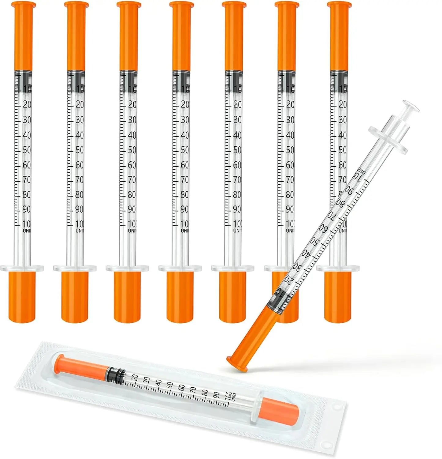 100/30 Pack 1ml 30G/31G 5/16 inch (8mm) Syringes with Needles Individually Packaged for Laboratory And Pet Supplies