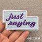 Cartoon Embroidered Patches For Clothing Slogan Letters Embroidery Patch For Clothes Iron On Patches On Clothes Jackets DIY