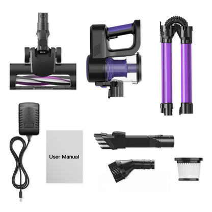 Cordless Vacuum Cleaner, 32KPA Househeld Stick Vacuum Cleaner With LED Lights, Foldable Tube, Washable Hepa Filtration, Self-standing, 4000mAh Battery, Multifunction Accessories, Lightweight Vacuum For Hardwood Floor Carpet P