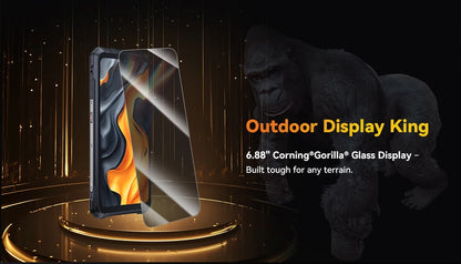 Android 15 Смартфон Cubot King Kong Power 5, 6.88" 120Hz Screen, 15300mAh Battery, 16GB RAM (6+10) 128GB ROM,MTK G100 5W Speaker