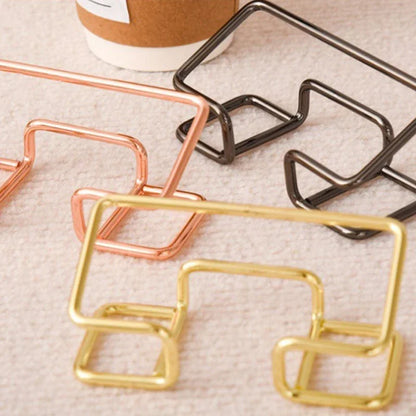 Business Card Holder Desk Bracket - Office Gift Display Cards Organizer - Stylish Business Card Holder for Desktop