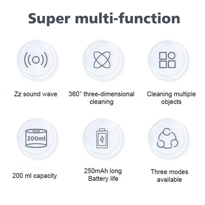 Portable Electric Vibration Cleaner Dental Braces Cleaning Machine Multi-function Cleaner For Jewelry Dentures Retainer 2026 New