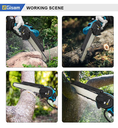Gisam 8 Inch Brushless Electric Saw One-handed  Electirc ChainSaw Woodworking Garden Tool Pruning Saw For Makita 18v Battery Pin