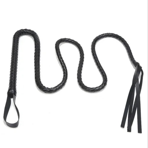 1.8M Long Faux Leather Bondage Whip Handle Riding Crop Fetish Flogger Sexy BDSM Toys for Adult Woman Halloween Costume Accessory