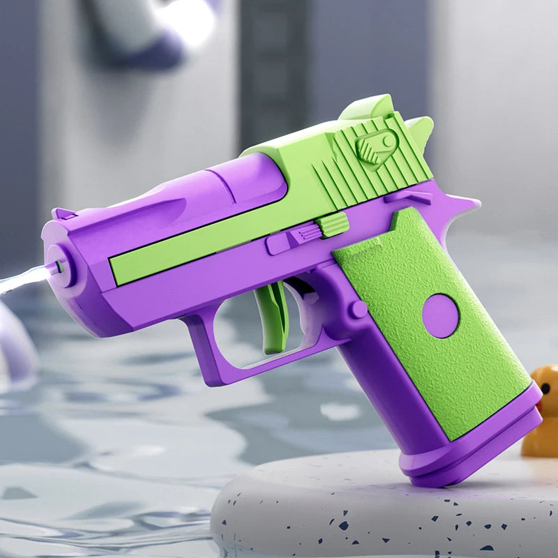 Mechanical Continuous Firing Water Gun Toys for Kids Summer Outdoor Beach Pool Toy High-pressure Mini Pistol Water Guns for Baby