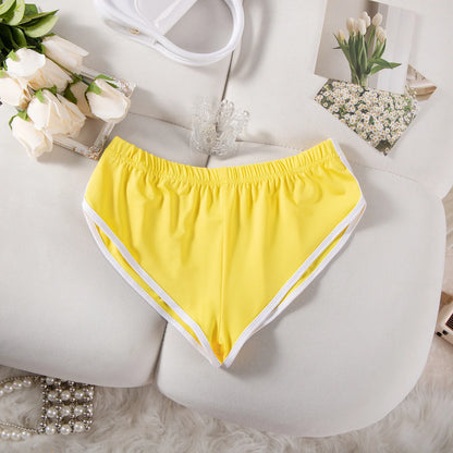 Sexy Running Elastic Sport Shorts Men's Summer Shorts Hot Pants Bar Nine Points Slim Fit Cotton Milk Silk Men's Fashion