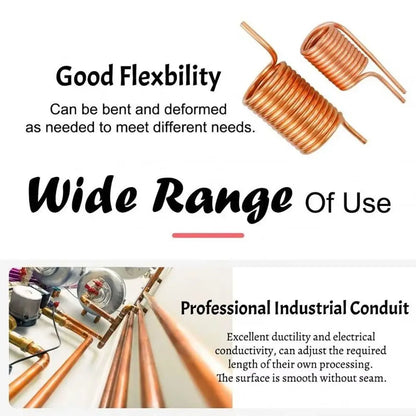 1Pcs Durable 1 Meter Copper Tube Coil 99.9% Pure Copper Soft T2 Copper OD 2-12mm ID 1-10mm Wire Pipe Airs Conditioner Cooling