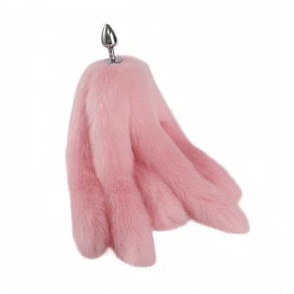 Sexy Multi Taile False Fox Tail with Separable Metal Butt Plug Anal Sex Toys for Couple BDSM Role Play Adult Products