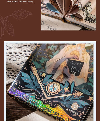 Renaissance A5 Notebook,Oil Painting Hardcover Illustrations,Full-Color Handbook,128 Sheets/Book,100GSM,Professional Handbook