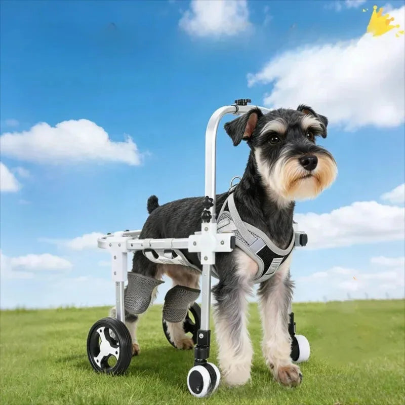 Pet Dog Wheelchair Cart Adjustable Pet Mobility Aid with Wheels Disabled Cat Dog Rehabilitation Walking Mobility Aid Pet Bracket