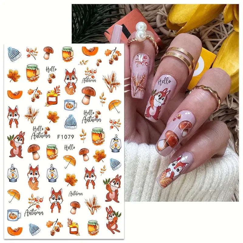 Black and White Love Flowers Line Art 3D Stickers Nail Decals Nail Art Accessories Butterfly Rose Nail Stickers Nail Sliders