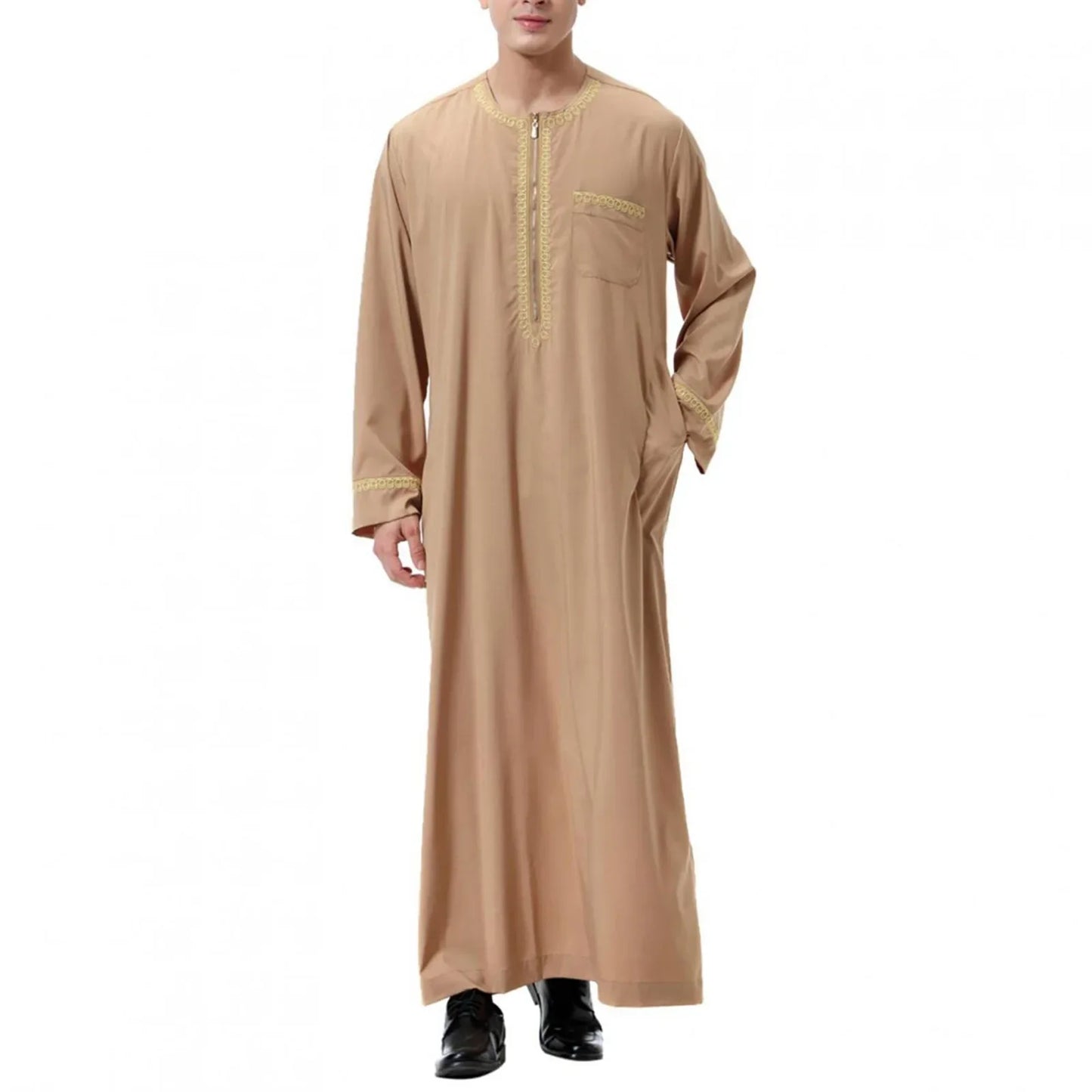 Middle East Ethnic Muslim Islamic Clothing Men Jubba Thobe African Dashik Ramadan Eid Abaya Arabic Kaftan Saudi Kimono Robe Gown