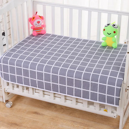 Crib Sheet Waterproof Baby Urine Changing Mat Cotton Reusable Infant Change Diaper Pad Cover Washable Newborn Bed Nappy Mattress