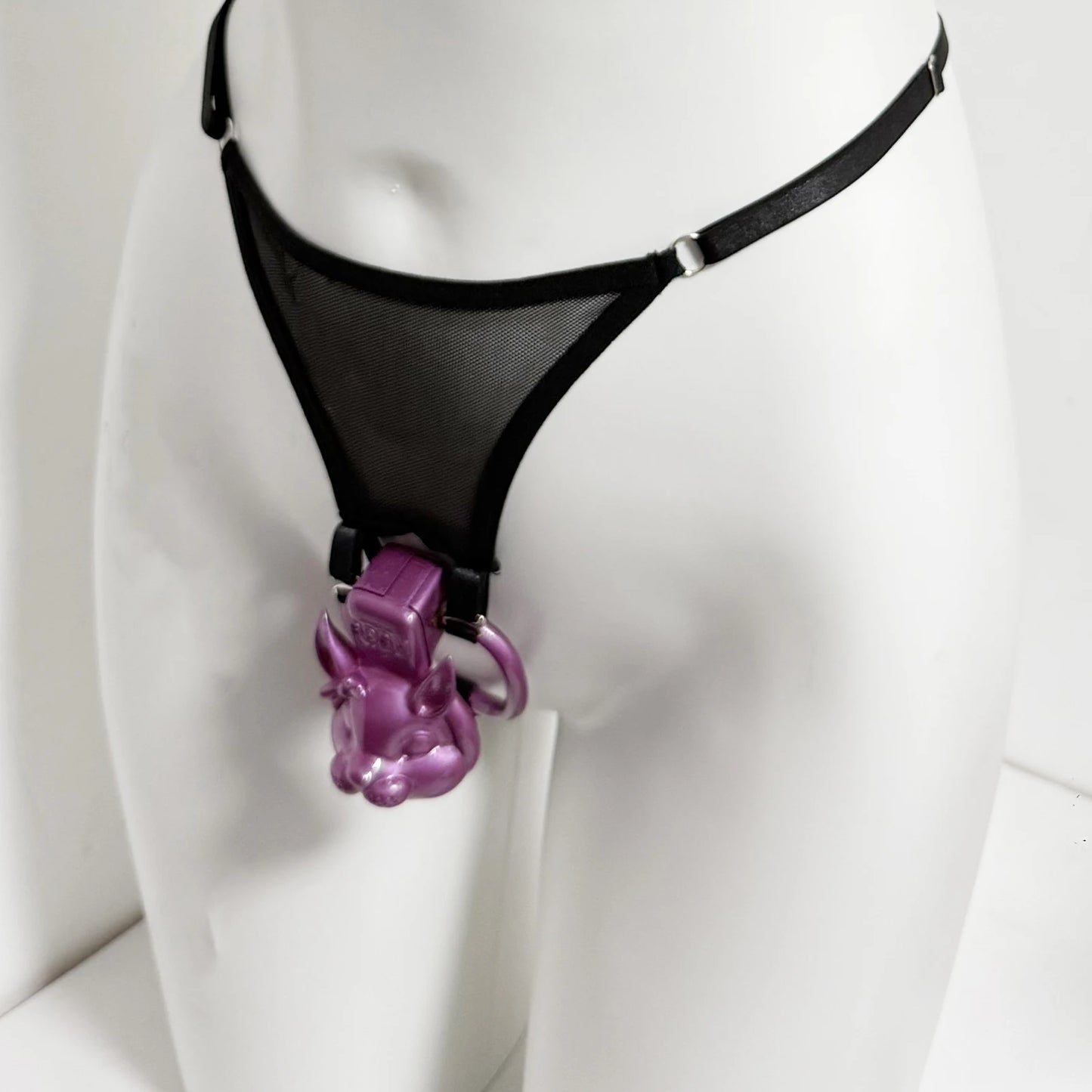 Black Thong Male Chastity Cage Fixed Strap Auxiliary Elastic Band BDSM Anti-Off Device Auxiliary Belt BDSM Male Penis Ring