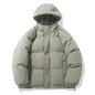 American fashion brand down jacket men's winter new solid color warm hooded bread suit cotton jacket thickened loose jacket
