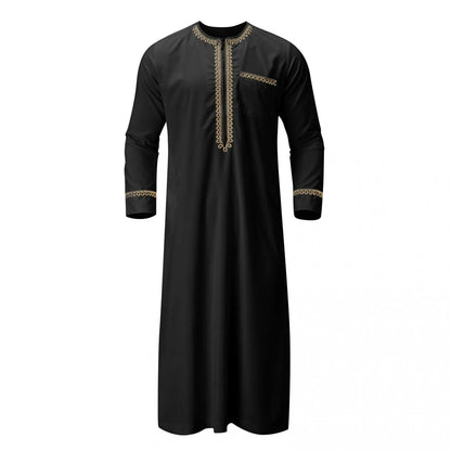 Middle East Ethnic Muslim Islamic Clothing Men Jubba Thobe African Dashik Ramadan Eid Abaya Arabic Kaftan Saudi Kimono Robe Gown