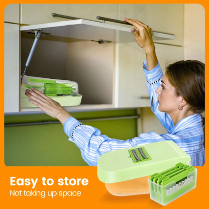7/17 in 1 Multifunctional Vegetable Chopper - Food Grate Vegetable Slicer Food Dicer Cut Kitchen Items for Cooking & Meal Prep