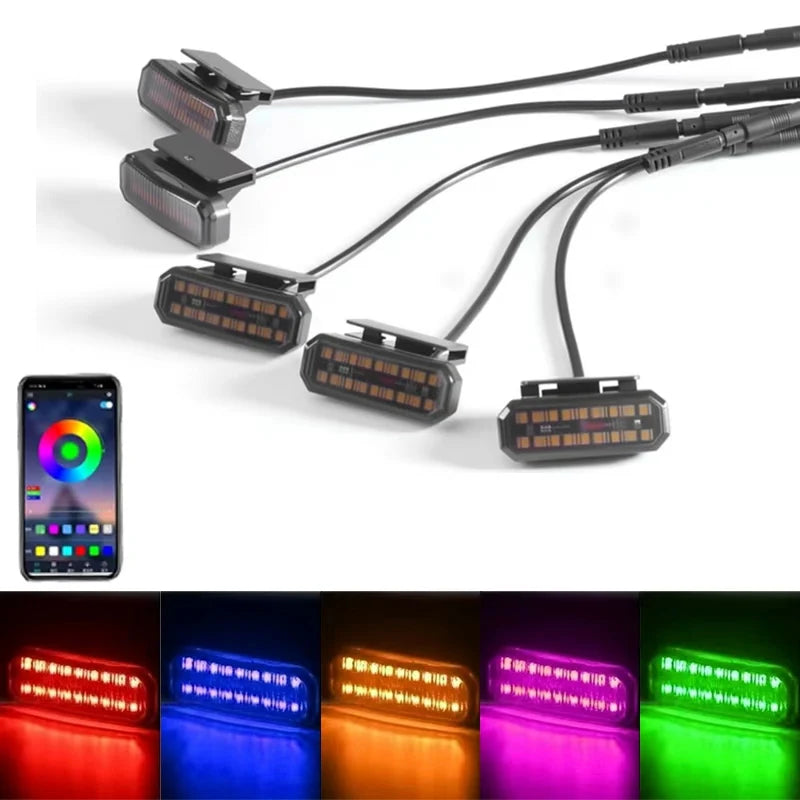 Beusfirts LED Front Grille Light FOR RAM 1500 Accessories Car Daytime Running Light Wheel Eyebrow Lamp For Pickup Offroad 12V