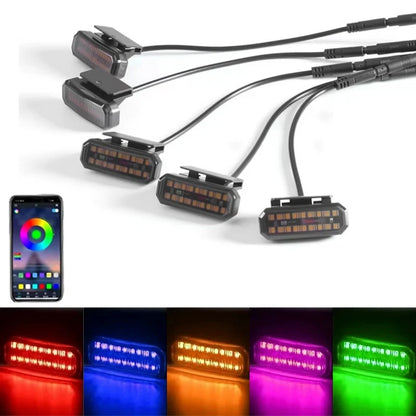 Beusfirts LED Front Grille Light FOR RAM 1500 Accessories Car Daytime Running Light Wheel Eyebrow Lamp For Pickup Offroad 12V
