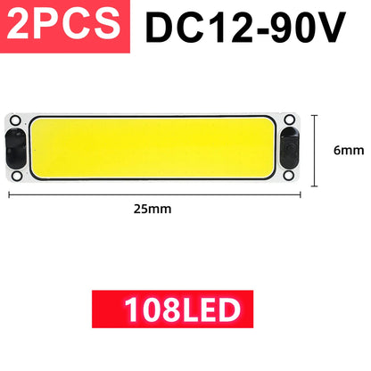 2~1PCS Ultra-bright LED Light Source with Switch Chip Reading Night Light 12-90V Interior Light Ceiling Lamp Car Camper Boat