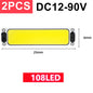 2~1PCS Ultra-bright LED Light Source with Switch Chip Reading Night Light 12-90V Interior Light Ceiling Lamp Car Camper Boat