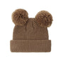 0-12M Solid Knitted Cute Pom Pom Cap Newborn Boys Girls Turban Hats Hospital Bonnets Infant Autumn Winter Headwraps Kid Headwear