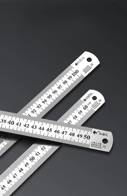 Stainless Steel Metal Straight Ruler Precision Double Sided Precision Measuring Tool Scale Metric Ruler Accessories 15-40cm