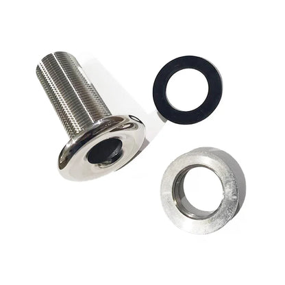 Marine Thru Hull Water Drain Boat Hardware Fitting Accessories 3/4" Hose Barb Silver 1 Pc Water Outlet Stainless Steel 26.5mm