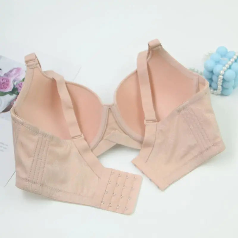 DaiNaFang Sexy Bras For Women Push Up Breathable Adjustable Bow Control Underarm Fat CDE Full Cup Underwear Plus Size Lingerie