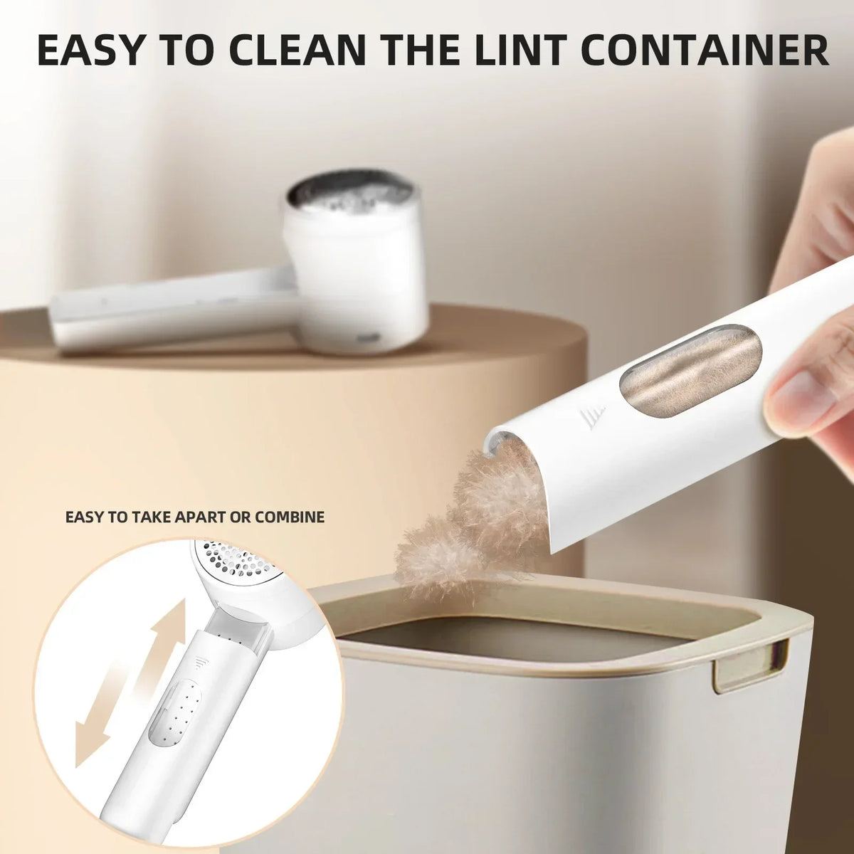 New Household Electric Lint Remover 3 Gears Adjustable Wireless LED Digital Display Hairball Trimmer Portable Sweater Epilator