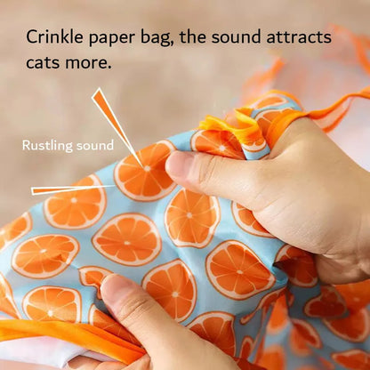 Collapsible Cat Tunnel Bag with Hanging Toys, Interactive Peekaboo Cat Play Tent, Foldable Cat Hideaway for Indoor Cats Boredom