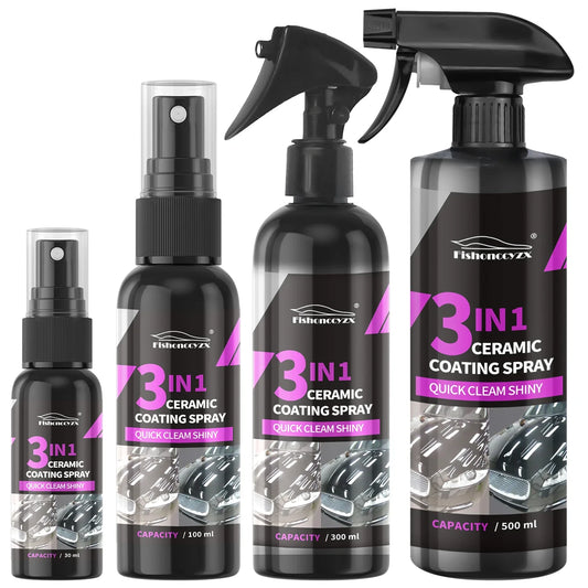3 in 1 Car Ceramic Liquid Coating Spray Nano Crystal Hydrophobic Layer Polishing Agent High Gloss Paint Protection Wax Car Care