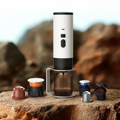 Portable Coffee Machine Wireless 3-in-1 for Ground/Nespresso/DolceGusto Capsule 15Bar 7800mAh Digital Display Travel Camping