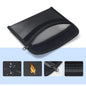 Bisofice Fireproof Document Bag Zipper Closure Cash Safe Storage Waterproof Pouch with Sticky Strip for Certificates Money Cards