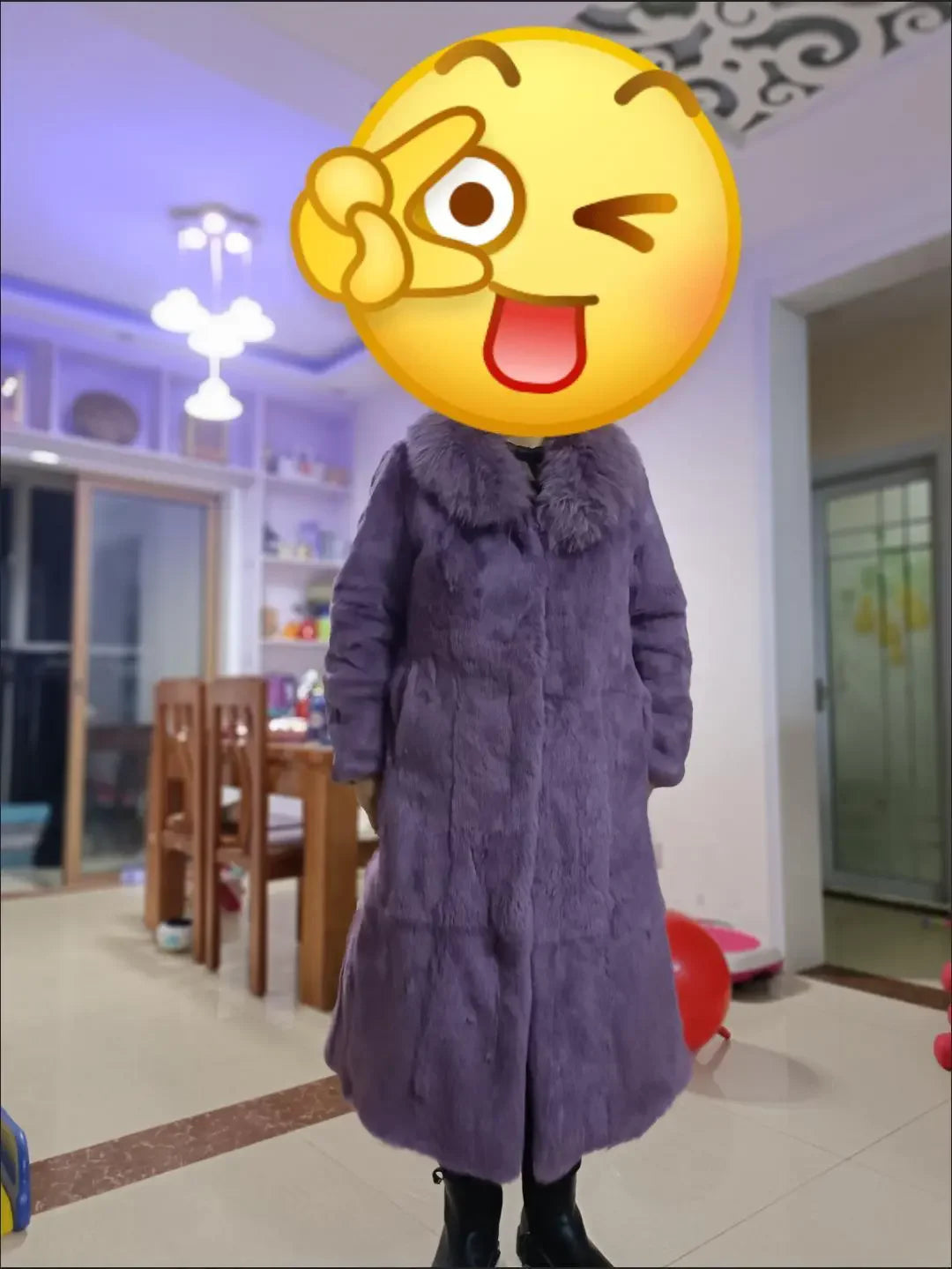 Real Rex Rabbit Fur Coat Women Autumn Winter Long Jacket Thick Warm New Fashion Fox Fur Collar Elegant Female Warm Outerwear