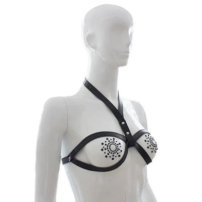 1Pcs Leather Strap On Lesbian Erotic Bra Brassiere Adult Breast BDSM Bondage Sexy Lingerie Sex Toy Accessories For Womenproduct