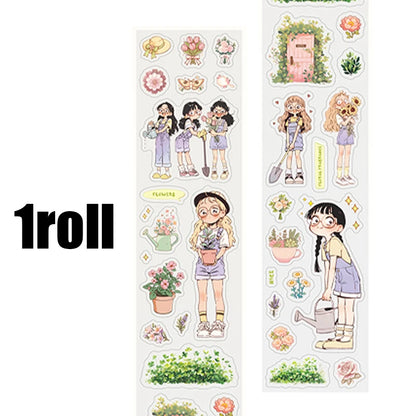 Mr Paper Washi Tape Kawaii 1 Roll  Character Scenery PET Stickers DIY Decoration for Journal Diary Scrapbooking Planners Cards