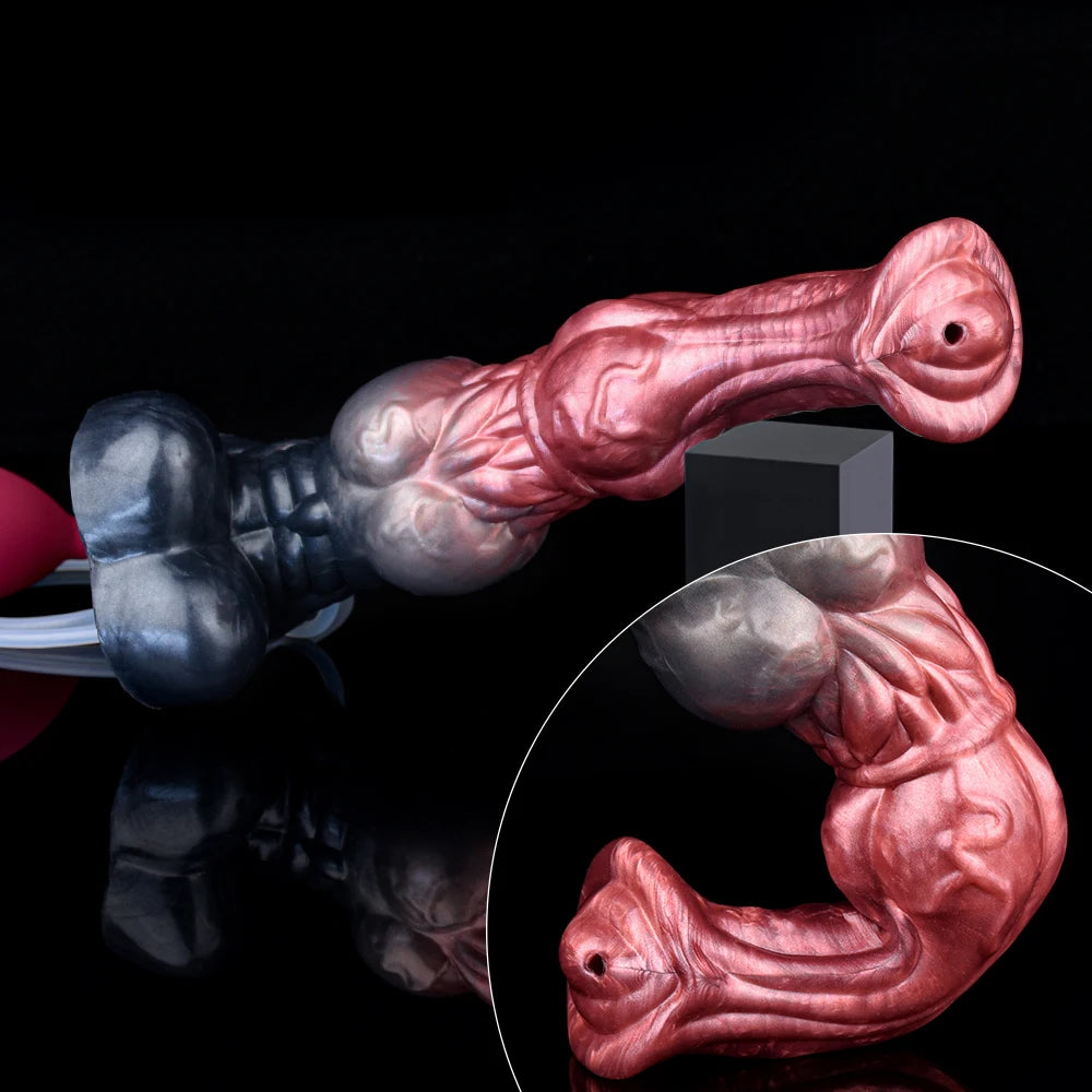 NNSX Horse Squirting Anal Plug Dildo Ejaculation Penis with Strong Sucker G-spot Stimulation Silicone Erotic Sex Toys For Woman