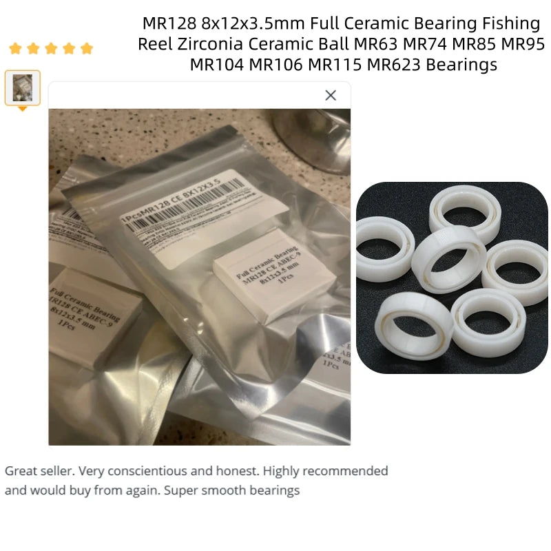 4Pcs 623CE Full Ceramic Bearing 3x10x4 mm ABEC-9 for Fishing Spinning Baitcasting Reel Corrosion Resistant Oil Free