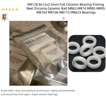 4Pcs 623CE Full Ceramic Bearing 3x10x4 mm ABEC-9 for Fishing Spinning Baitcasting Reel Corrosion Resistant Oil Free